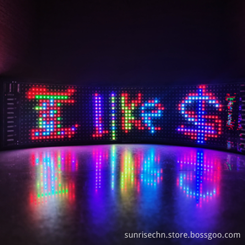 APP-Controlled Flexible LED Scroll Sign Display for Car Windows and Shop Use: Animation LED Matrix Panels
